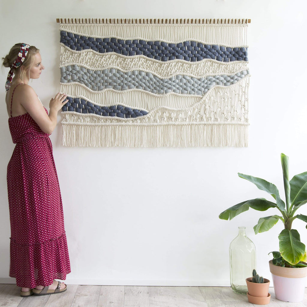 Wide wall tapestry -  LAURA,Teddy and Wool,Fiber Art