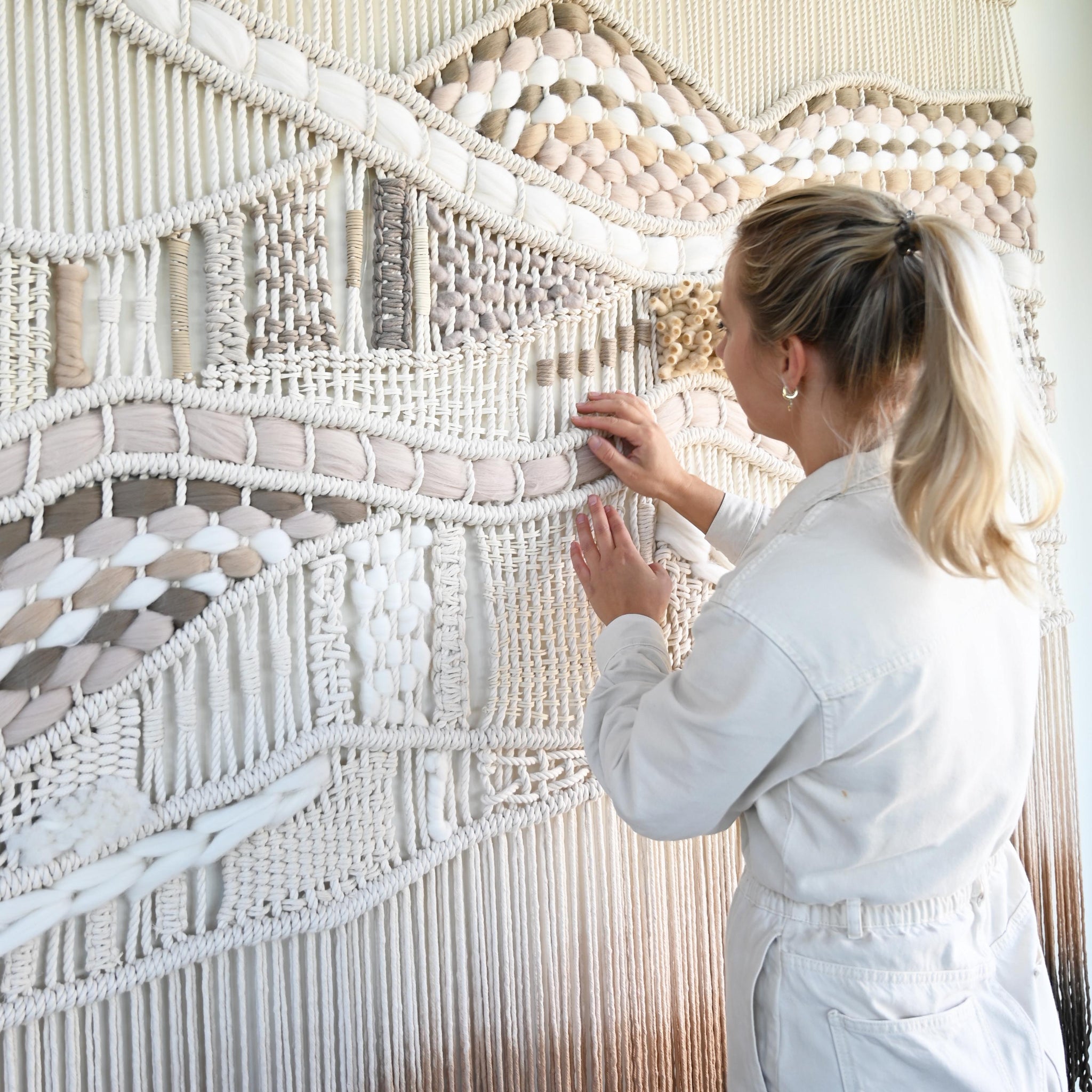 Contemporary Rope Art Tapestry SABRINA - Main Image