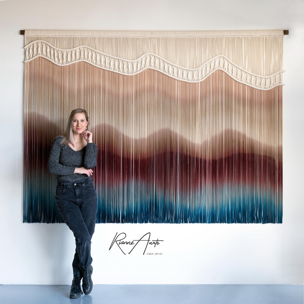 Large Textile Artwork - Modern Wall Art Tapestry - 'ELENA' [Made-to-order]