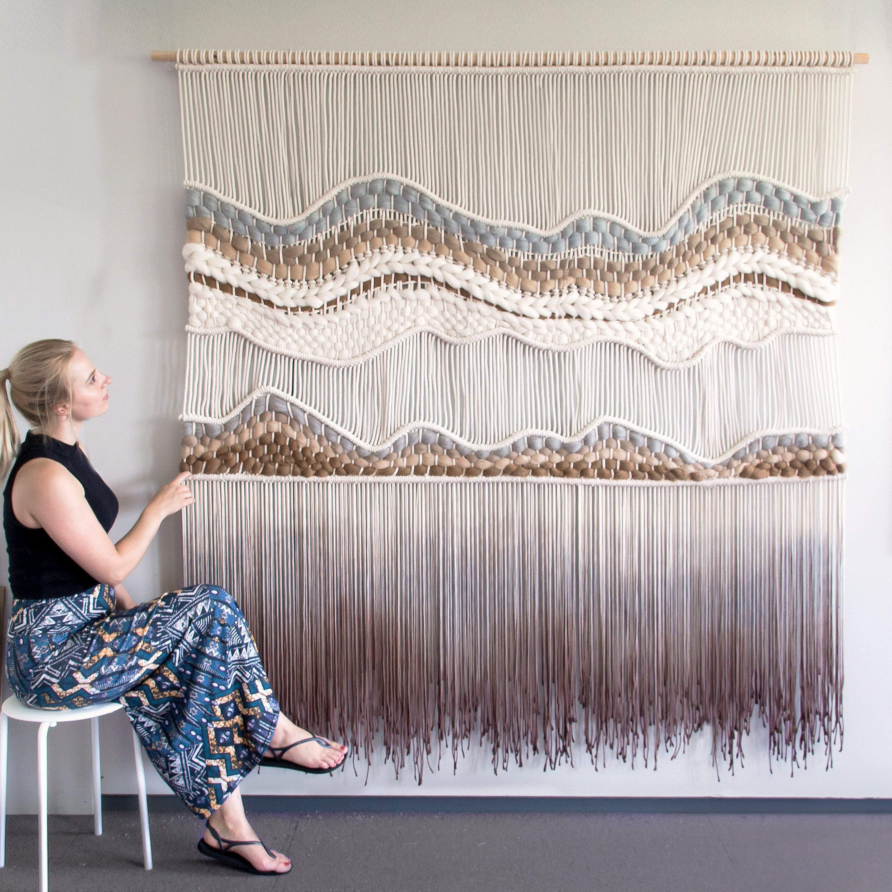 Large Macrame Wall Hanging Woven Tapestry Modern Macrame -  Norway