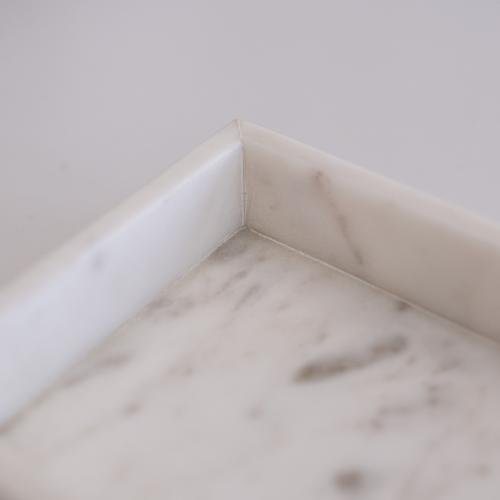 Designer Marble Tray - Rectangle White,Teddy and Wool,