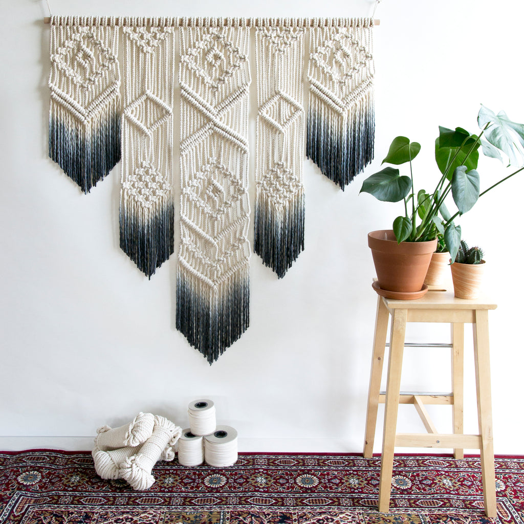 Geometric Macrame Wall Hanging -  ISA,Teddy and Wool,Fiber Art