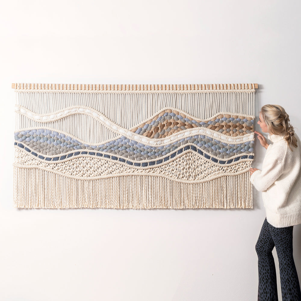 Woven Textile Art - KATIE,Teddy and Wool,