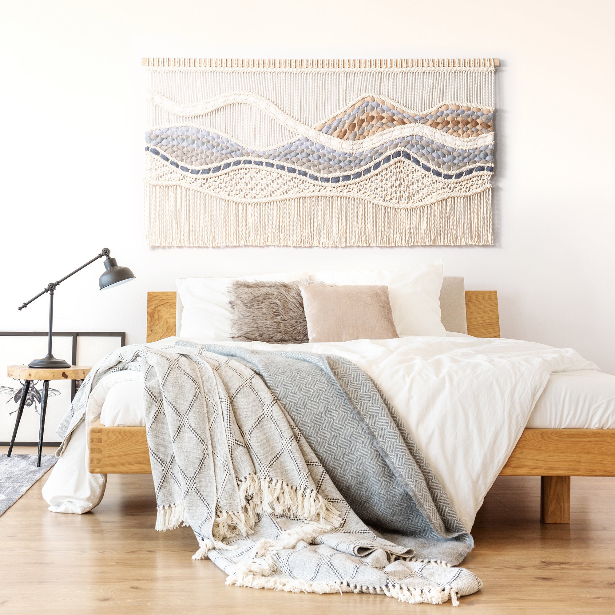 Woven Textile Wall Art "KATIE" | Teddy and Wool