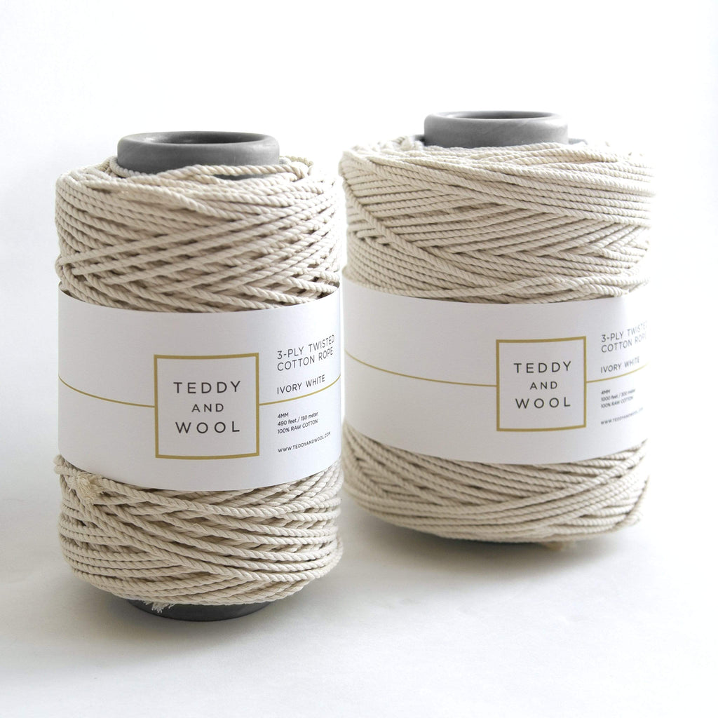 Knitted Macrame Cord 4mm 20 Mtr Off White, For Macrame,Arts And Crafts,  Packaging Type: Roll at Rs 229/roll in Jaipur