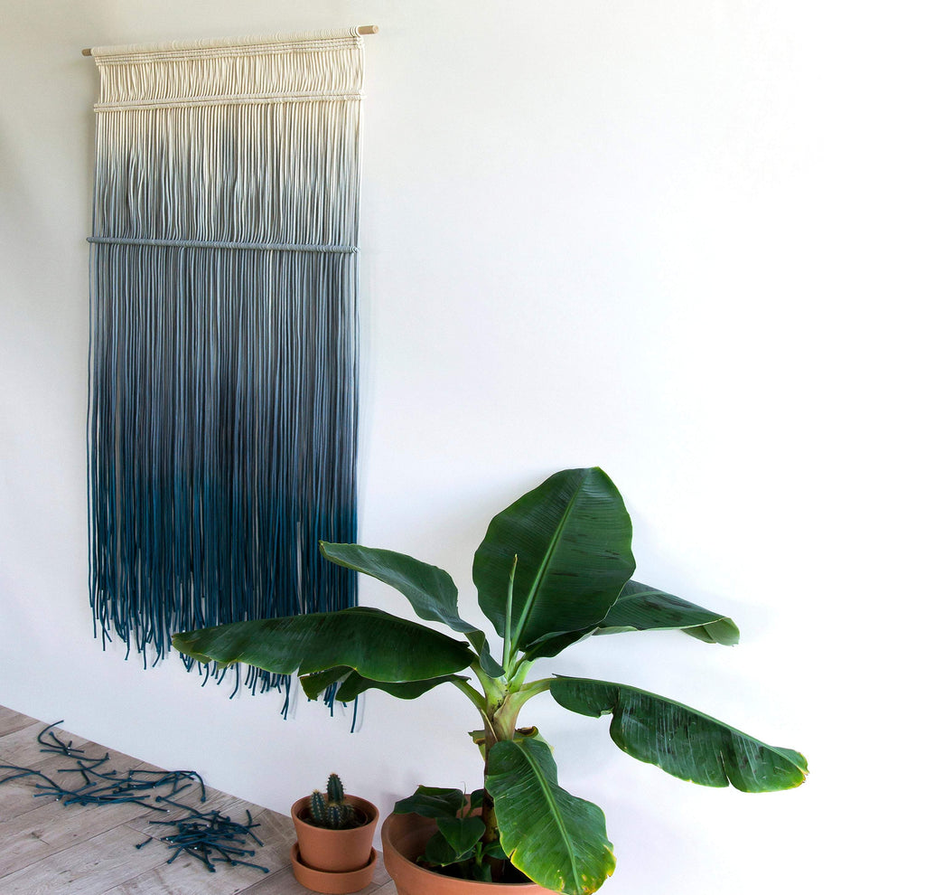 Vertical Macrame Wall Hanging - CASCADE,Teddy and Wool,Fiber Art