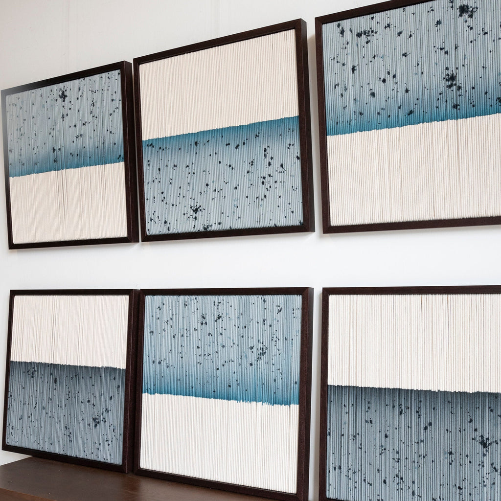 Framed Fiber Artworks - Textile Art Set - "SEA SHORES" [Made to order]